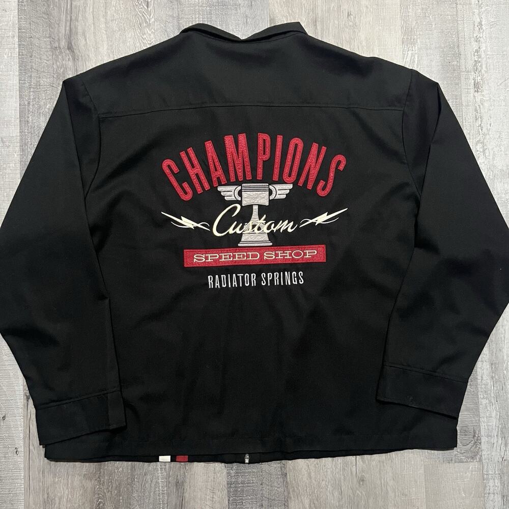 Disney Parks CARS Land Radiator Springs Racing Jacket Speed Shop Movie Promo 3XL